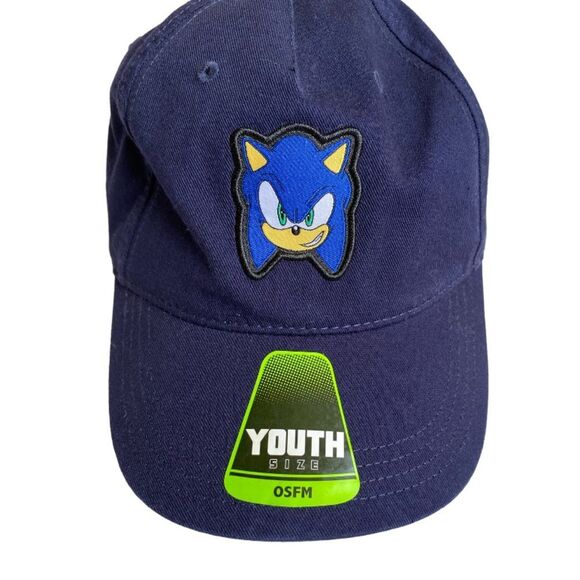 Sonic The Hedgehog Blue Baseball Cap Kids Hat Adjustable Youth One Size - Picture 4 of 13